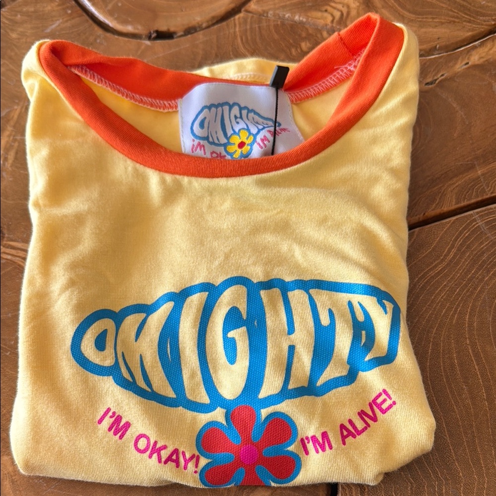 O-Mighty Yellow Tee with Orange Trim